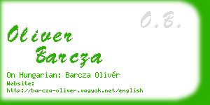 oliver barcza business card